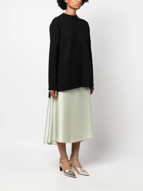 Jil Sander long-sleeve crew-neck wool jumper - Black