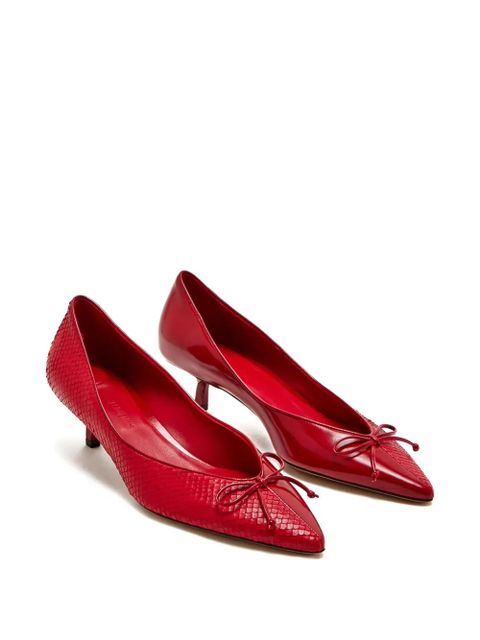 Jacquemus 45mm leather pumps - Red