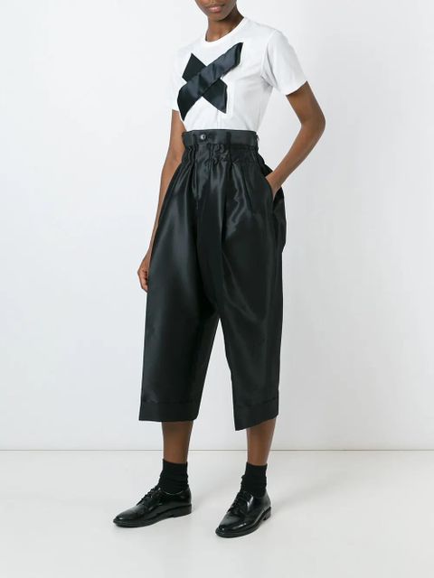 Comme Des Garçons cropped pleated trousers - Black - zdjęcie produktu nr 2