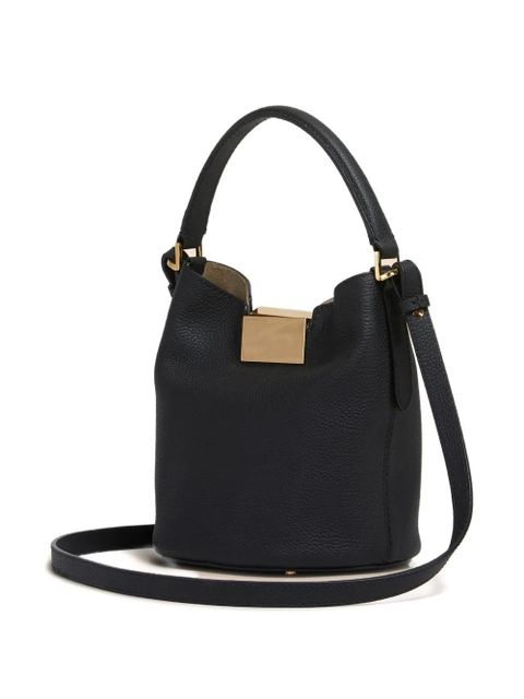 Marni Trunkaroo pebbled-leather bucket bag - Black