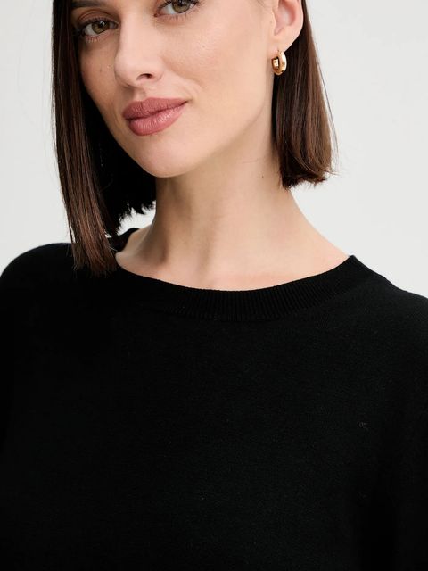 Twinset sweter damski kolor czarny lekki 252TF3032