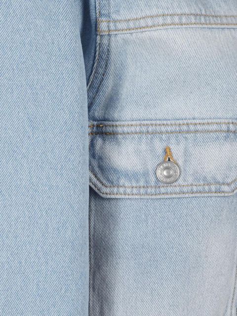 Victoria Beckham logo-patch denim jacket - Blue