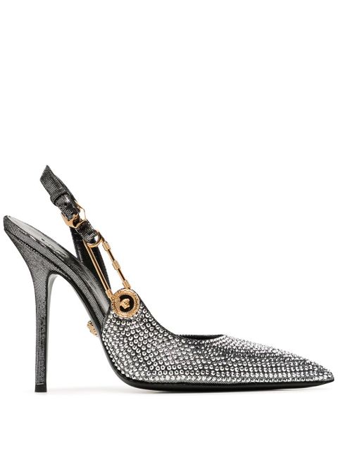 Versace Safety Pin 120mm pumps - Silver - zdjęcie produktu nr 1