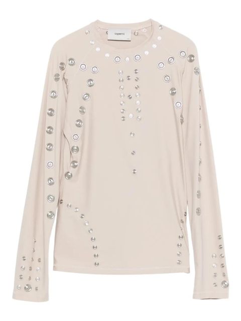 Coperni stud-embellished t-shirt - Neutrals - zdjęcie produktu nr 1