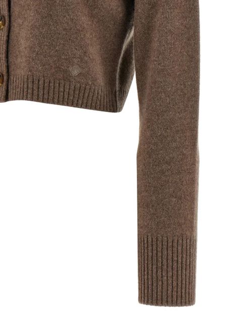 LouLou de Saison logo-embroidered cardigan - Brown