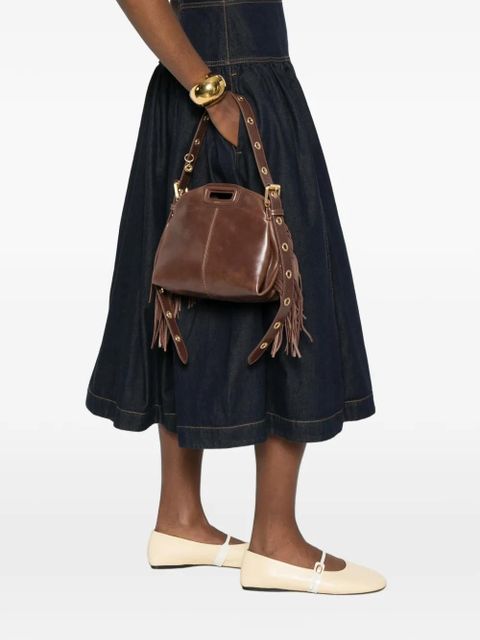 Maje fringed leather tote bag - Brown - zdjęcie produktu nr 2
