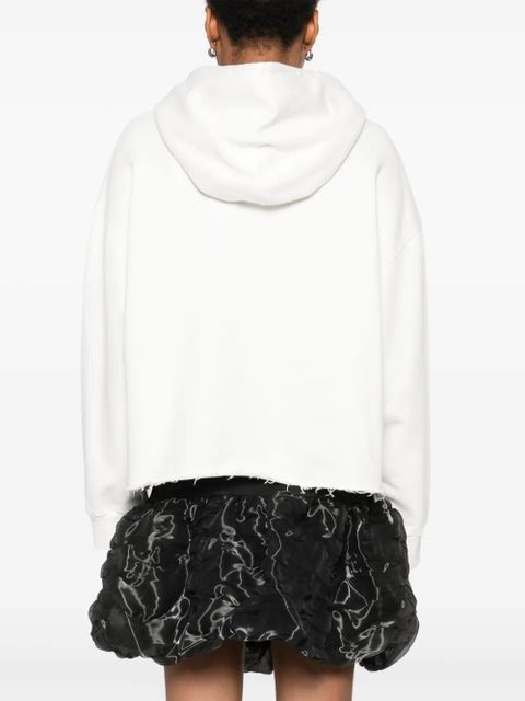 MM6 Maison Margiela numbers-motif hoodie - White
