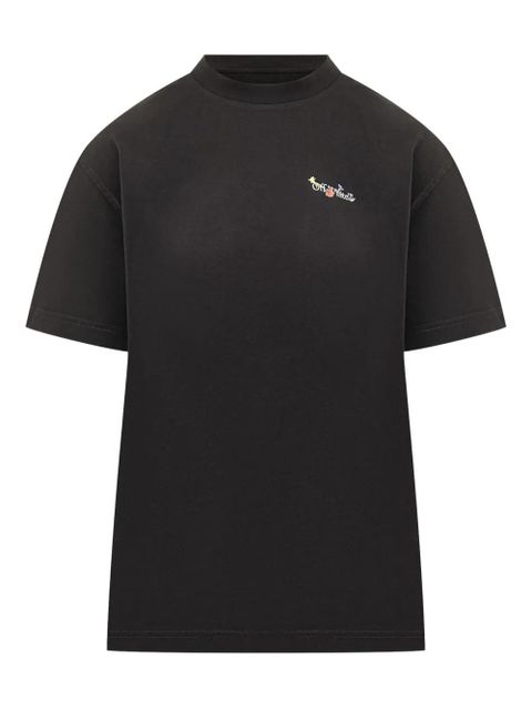 Off-White arrow floral print tee - Black - zdjęcie produktu nr 1