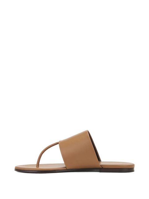 The Row leather thong sandals - Brown