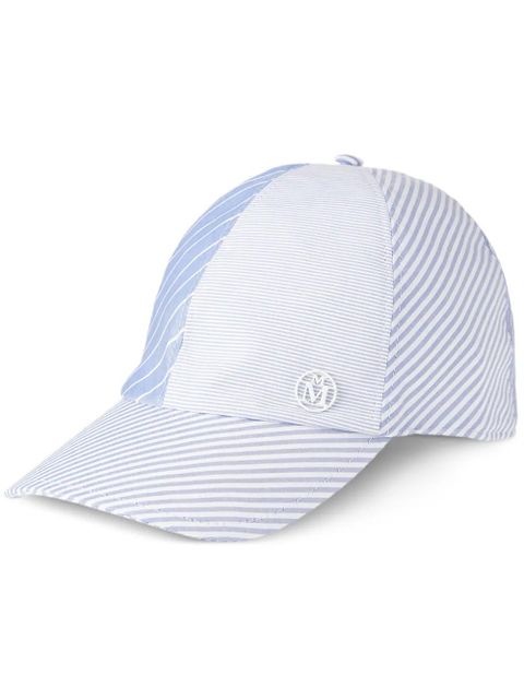 Maison Michel Tiger striped cotton cap - Blue - zdjęcie produktu nr 1