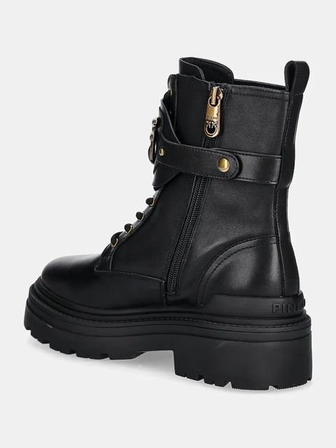 Pinko workery Mia damskie kolor czarny na platformie SD0147 P001 Z99