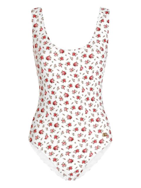 Dolce & Gabbana floral-print swimsuit - White - zdjęcie produktu nr 1