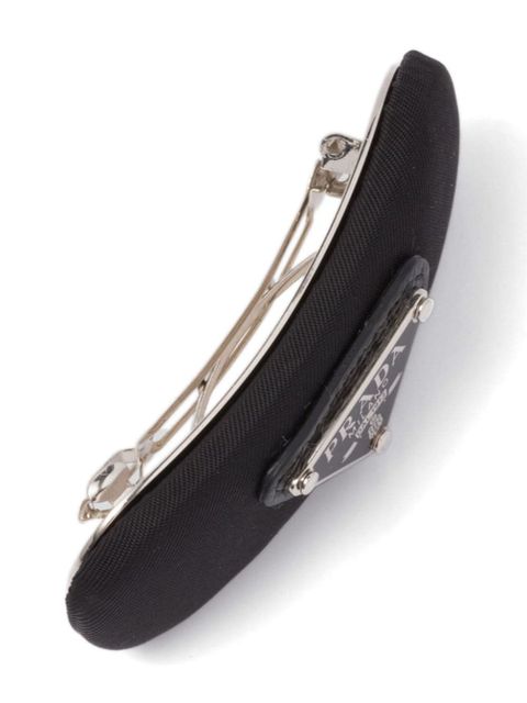 Prada enamel-logo hair clip - Black - zdjęcie produktu nr 2