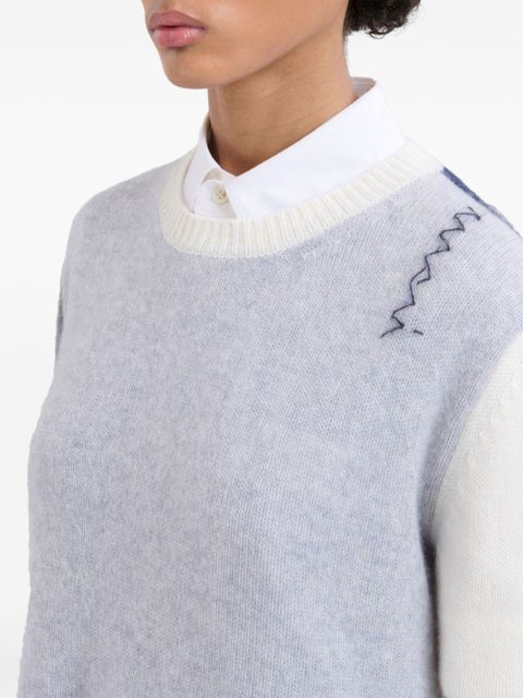 Marni colourblock sweater - Grey