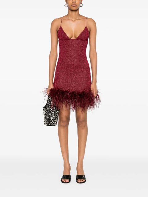 Oséree Lumière Plumage mini dress - Red - zdjęcie produktu nr 2