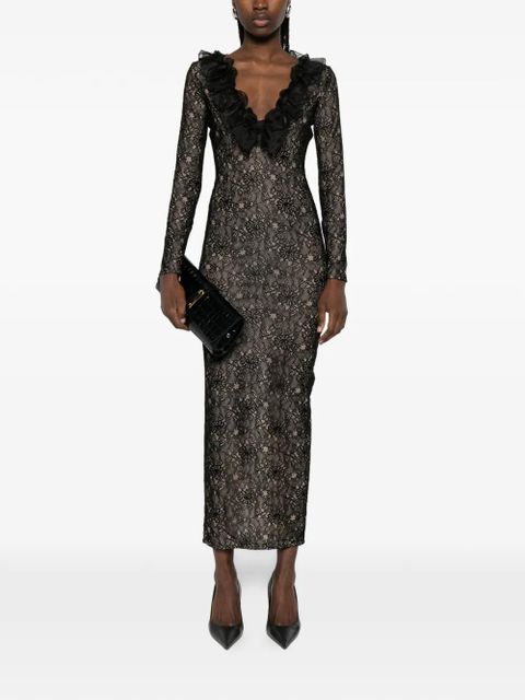 Alessandra Rich lace maxi dress - Black - zdjęcie produktu nr 2