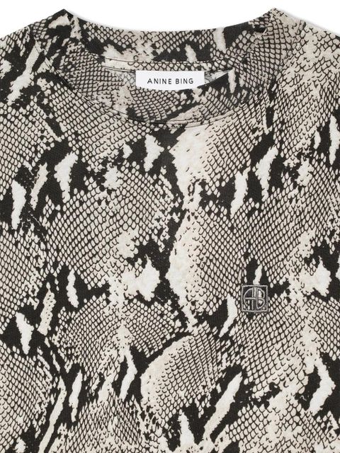 ANINE BING washed python tee T-shirt - Grey
