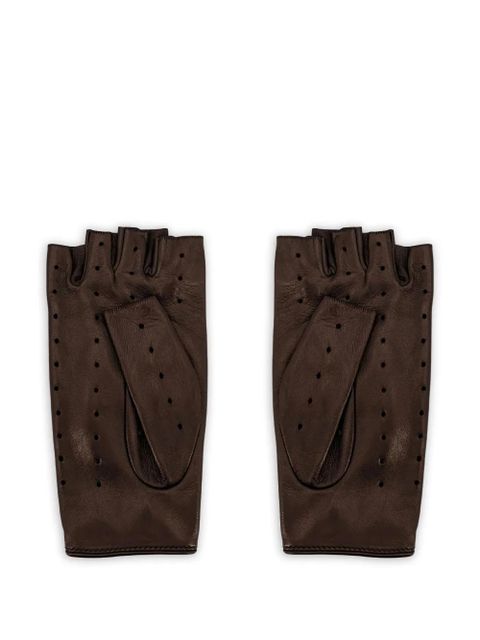 Valentino Garavani perforated leather gloves - Brown - zdjęcie produktu nr 1