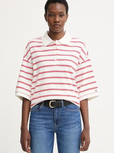Tommy Hilfiger polo damskie bawełniane - zdjęcie produktu nr 1