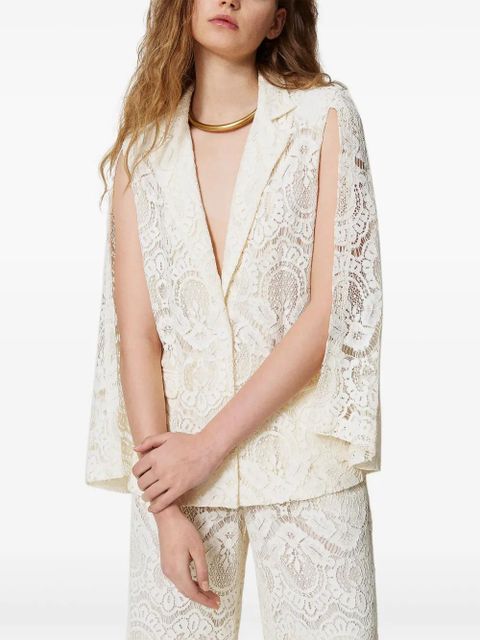 TWINSET lace blazer - White
