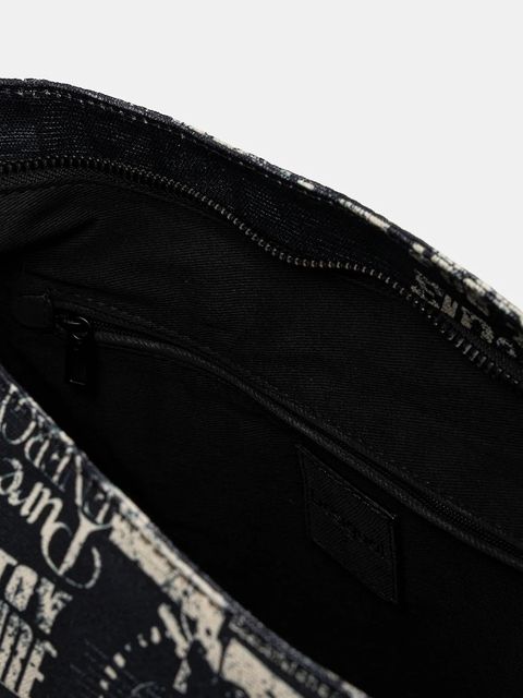 Desigual torebka NEWSPAPER ARICA kolor czarny 25WAXA20