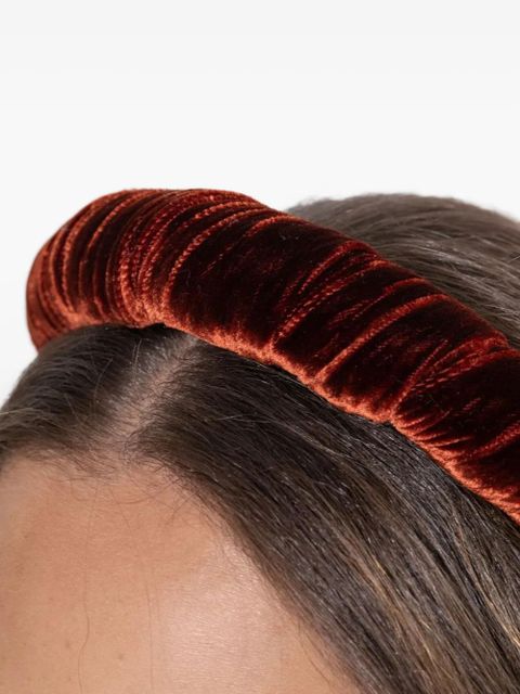 Jennifer Behr velvet irene headband - Orange