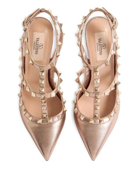 Valentino Garavani 100mm rockstud leather pumps - Pink - zdjęcie produktu nr 2