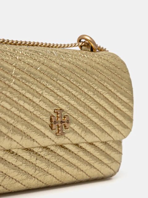 Tory Burch torebka skórzana Kira kolor złoty 161916.700