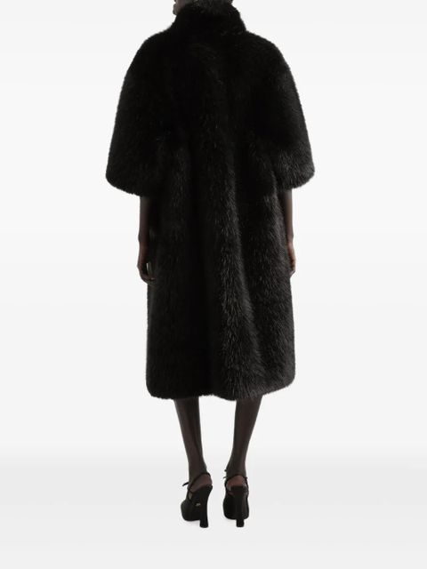 Dolce & Gabbana faux-fur coat - Black
