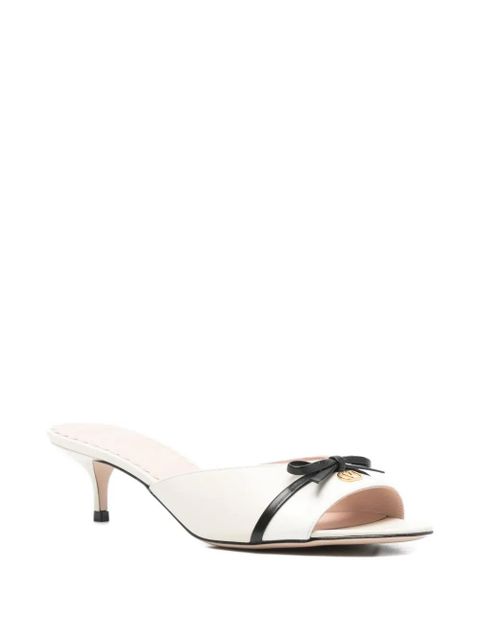 Valentino Garavani 40mm bow-detail kitten-heel sandals - Neutrals - zdjęcie produktu nr 2