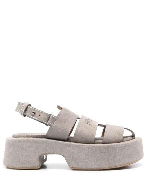 JW Anderson suede platform fisherman sandals - Grey - zdjęcie produktu nr 1