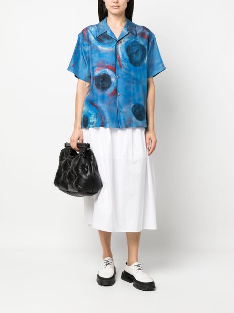 Marni abstract-print silk shirt - Blue - zdjęcie produktu nr 2
