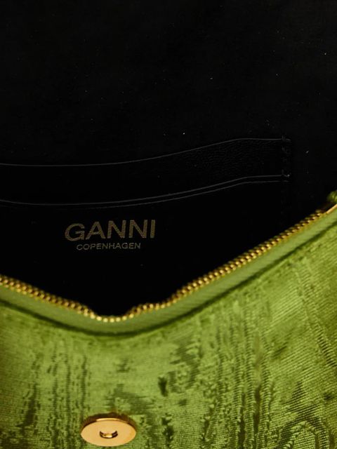 GANNI logo mini bag - Green