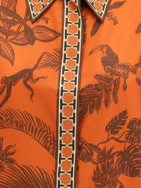 ALEMAIS monkey-print shirt - Orange