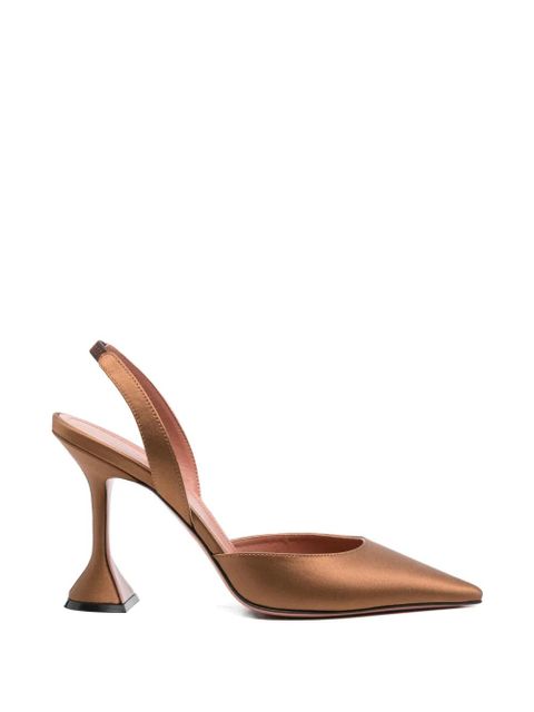 Amina Muaddi hollis ling slingback pumps - Brown - zdjęcie produktu nr 1