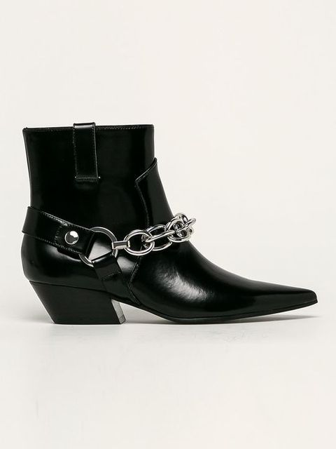 Calvin Klein - Kowbojki skórzane - zdjęcie produktu nr 1