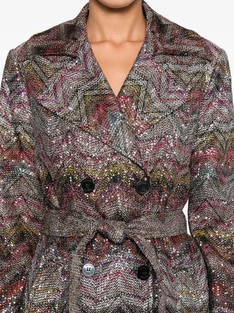 Missoni Multicolor viscose blend trench coat - Grey