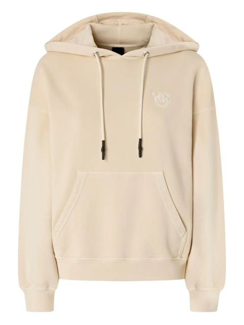 PINKO drawstring cotton hoodie - Neutrals - zdjęcie produktu nr 1