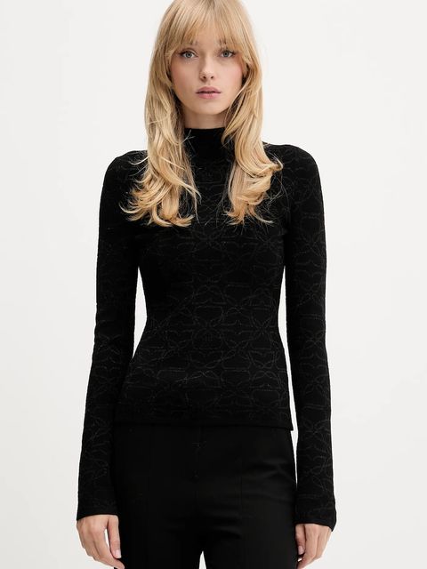 HUGO sweter damski kolor czarny z półgolfem 50548283 - zdjęcie produktu nr 1