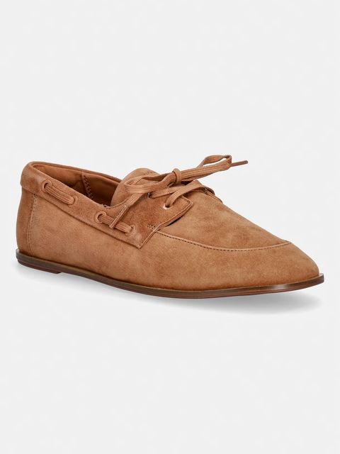 Calvin Klein mokasyny damskie zamszowe ESS BOATSHOE SUEDE - zdjęcie produktu nr 1