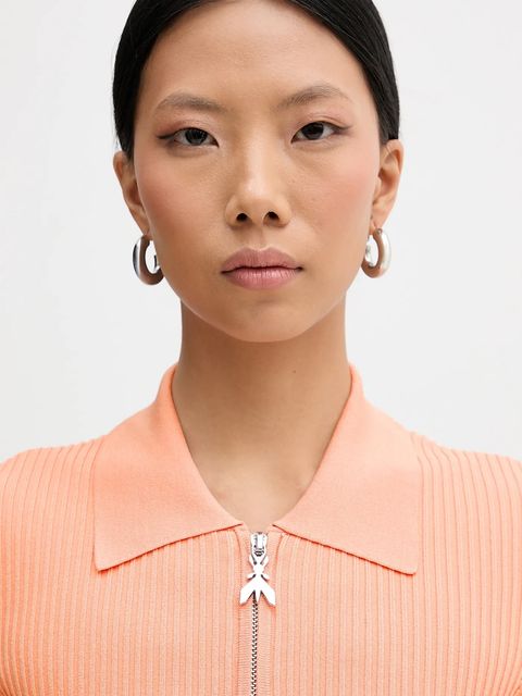 Patrizia Pepe polo damski kolor pomarańczowy 8K0388 K300