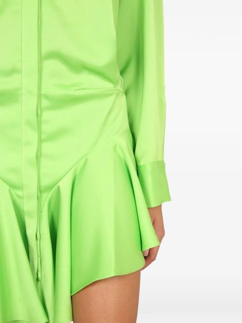 The Attico Candice ruffled mini dress - Green