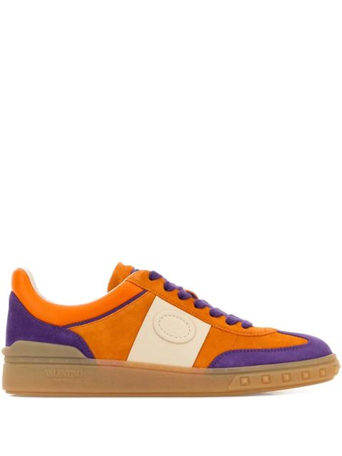 Valentino Garavani Upvillage Crosta suede-leather sneakers - Orange - zdjęcie produktu nr 1