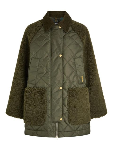 Barbour quilted teddy-effect puffer jacket - Green - zdjęcie produktu nr 1