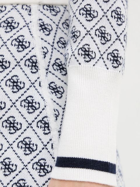 Guess sweter z dodatkiem wełny AUBREY damski kolor beżowy z półgolfem W5BR24 Z3JD2