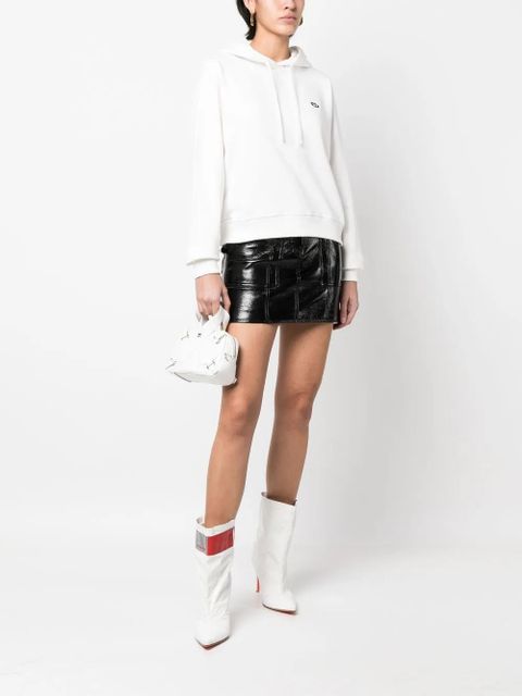 Diesel logo-patch drawstring hoodie - White - zdjęcie produktu nr 2