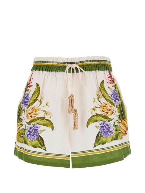 FARM Rio Sand Tropical floral-print shorts - Neutrals - zdjęcie produktu nr 1