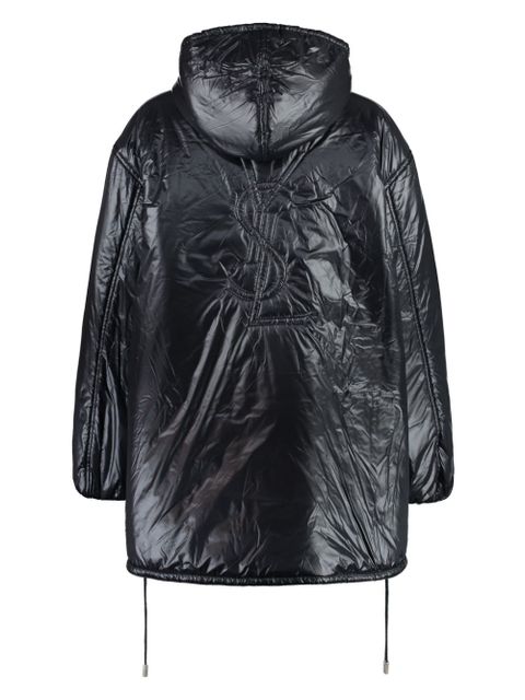 Saint Laurent Cassandre padded hooded jacket - Black
