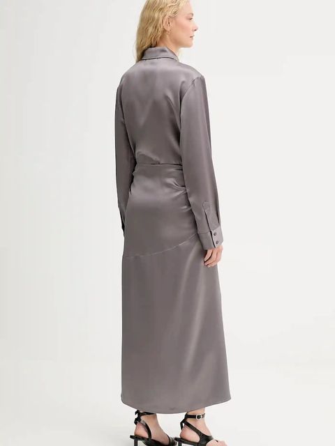 ISABELLE BLANCHE sukienka kolor szary maxi prosta IS25FW-A101-T008 - zdjęcie produktu nr 2