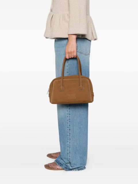 Marge Sherwood logo-embossed calfskin tote bag - Brown